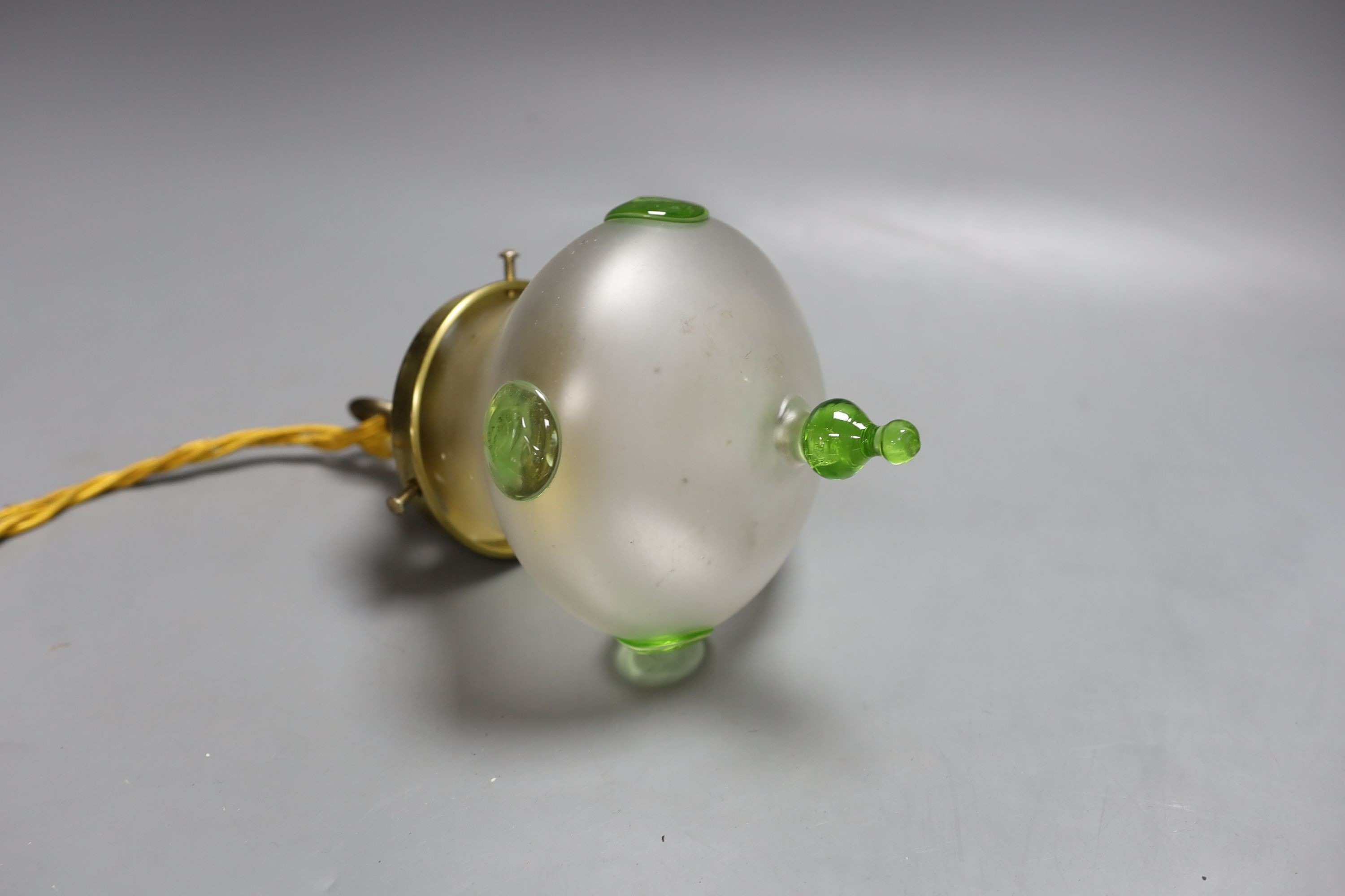 An Art Nouveau light pendant - approx 24cm high